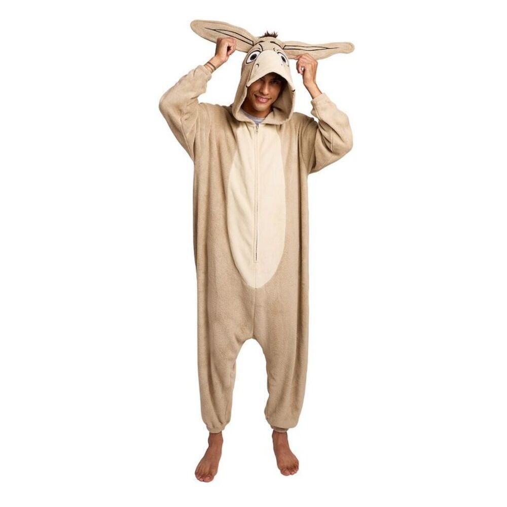 Shrek -  Donkey Adult Long Sleeve Hooded Kigurumi Cos Brown